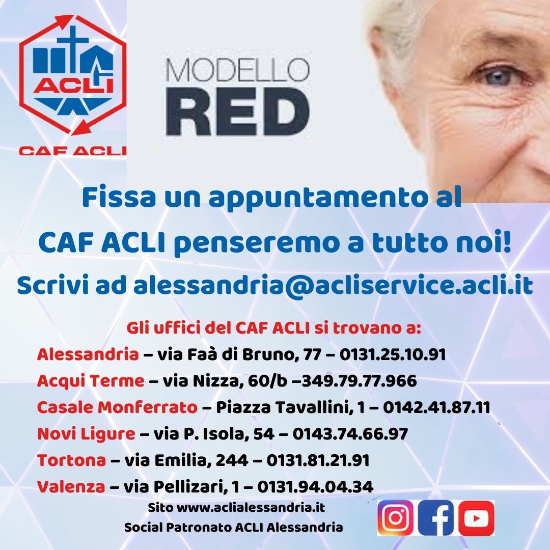 Come Presentare Il Modello Red Acli Alessandria